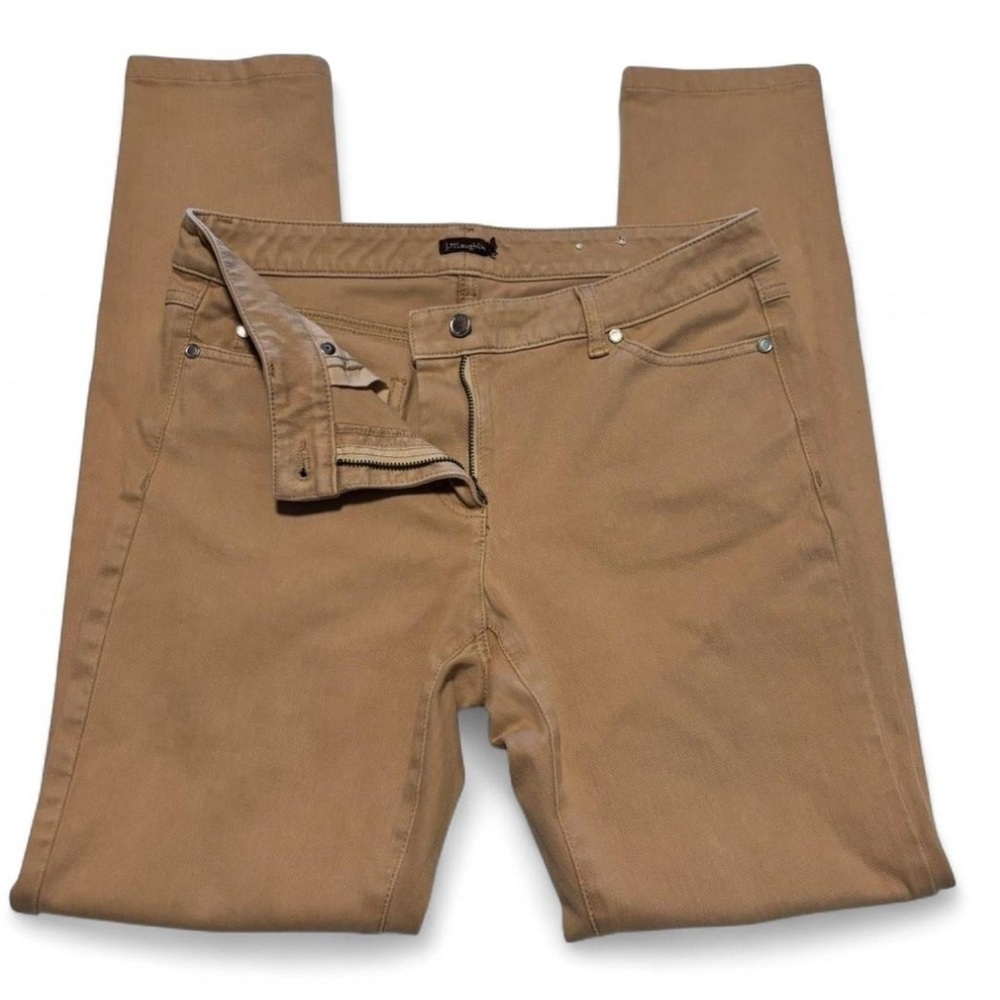 J.McLaughlin Lexi Jeans Sz 6 Tan Slim Ankle Mid Rise Stretch Denim Pants - Picture 3 of 5